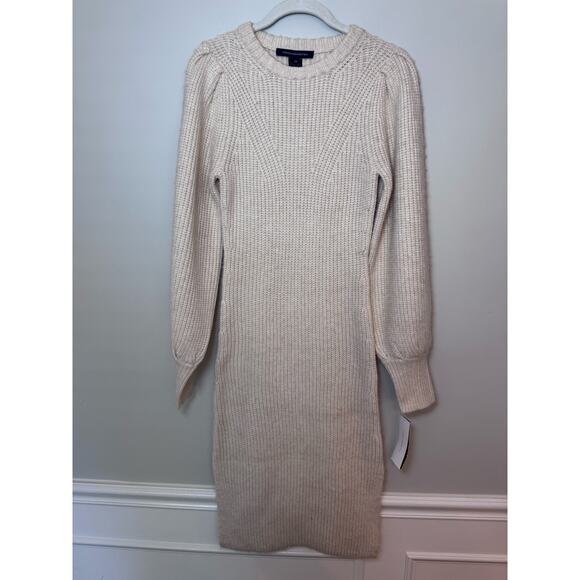 French Connection Women's Kessp Puff-Sleeve Midi Sweater Dress XS NWT - Picture 2 of 13